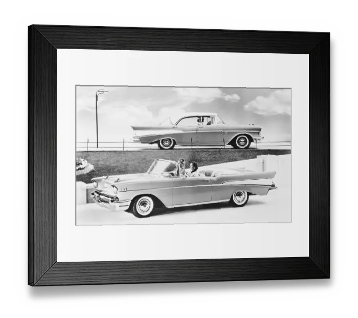 Framed Print : 1955 Chevrolet Bel Air on Display Framed Print : 1955 Chevrolet Bel Air on Display