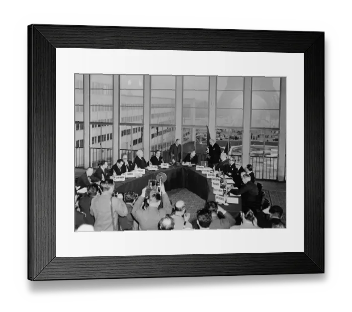 Framed Print : NATO Delegates Signing an Agreement Framed Print : NATO Delegates Signing an Agreement