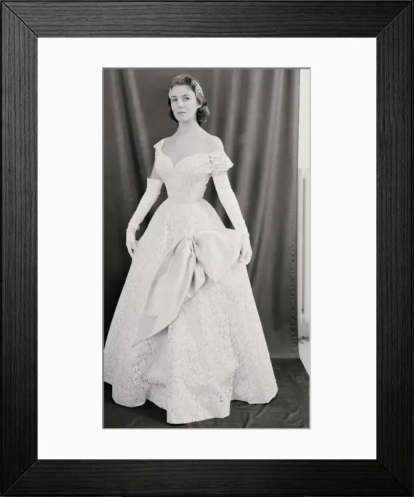 Framed Print : Miriam Bru Modeling Dress