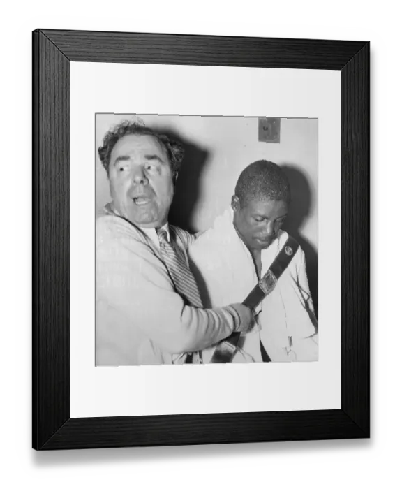 Framed Print : Boxer Johnny Saxton Wearing Championship Belt Framed Print : Boxer Johnny Saxton Wearing Championship Belt