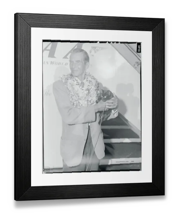 Framed Print : William Willis Holding His Cat Framed Print : William Willis Holding His Cat