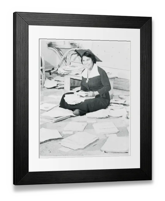 Framed Print : Marian Anderson Sitting on Floor With Music Sheets Framed Print : Marian Anderson Sitting on Floor With Music Sheets