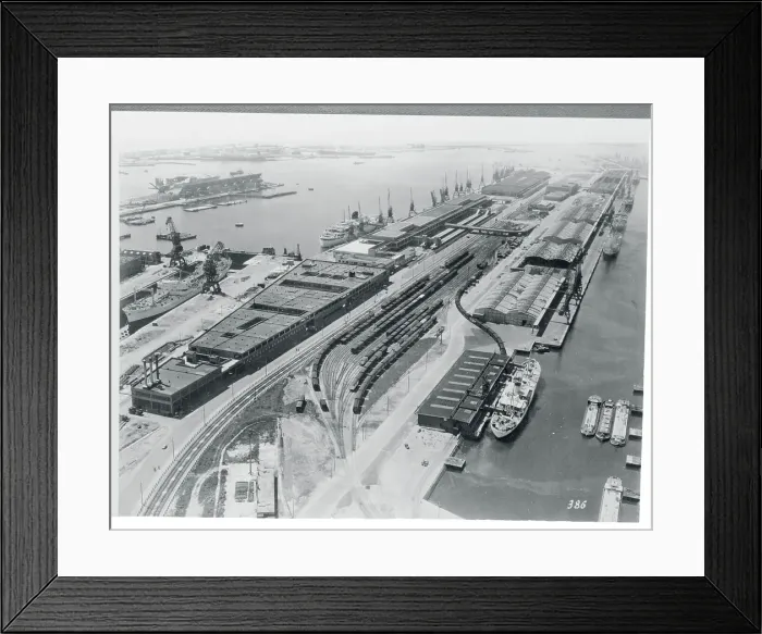 Framed Print : Aerial View of Hermann Du Pasquier Pier Framed Print : Aerial View of Hermann Du Pasquier Pier