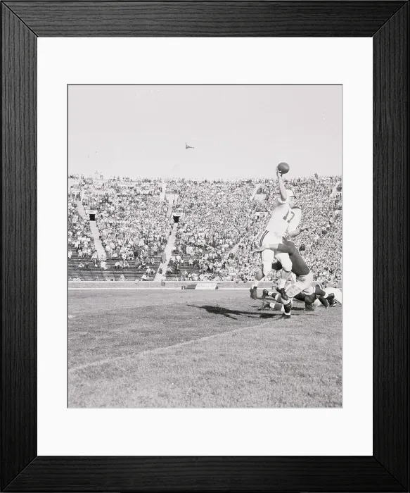 Framed Print : Mike Rotunno Blocking a Pass Framed Print : Mike Rotunno Blocking a Pass