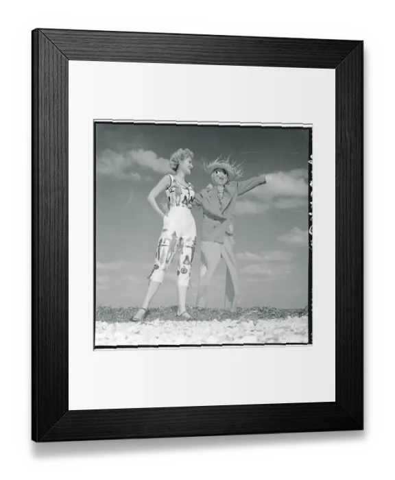 Framed Print : Model with Scarecrow Framed Print : Model with Scarecrow