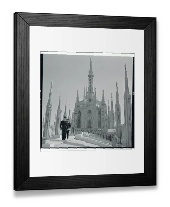 Framed Print : Exterior View of a Cathedral in Milan Framed Print : Exterior View of a Cathedral in Milan