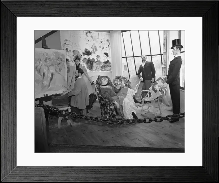 Framed Print : View of Artist Toulouse-Lautrec Working on Painting Outdoors Framed Print : View of Artist Toulouse-Lautrec Working on Painting Outdoors