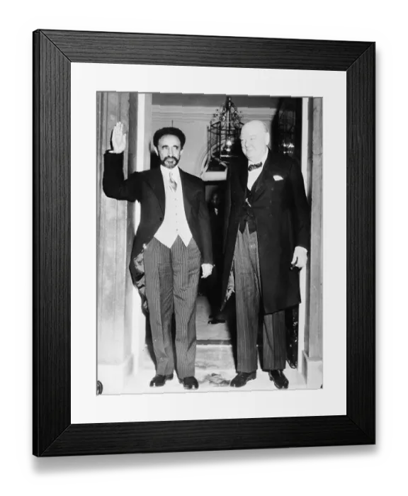 Framed Print : Haile Selassie and Winston Churchill Framed Print : Haile Selassie and Winston Churchill