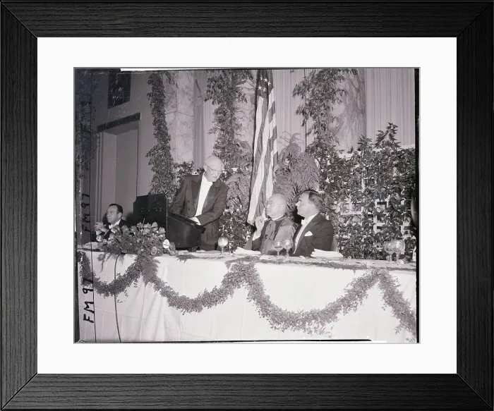 Framed Print : Dwight Eisenhower Preparing Himself Before Speech Framed Print : Dwight Eisenhower Preparing Himself Before Speech