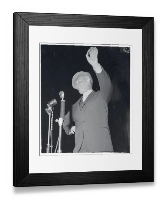 Framed Print : Maurice Chevalier Performing at Microphones Framed Print : Maurice Chevalier Performing at Microphones