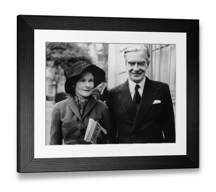 Framed Print : Anthony Eden with Wife Framed Print : Anthony Eden with Wife