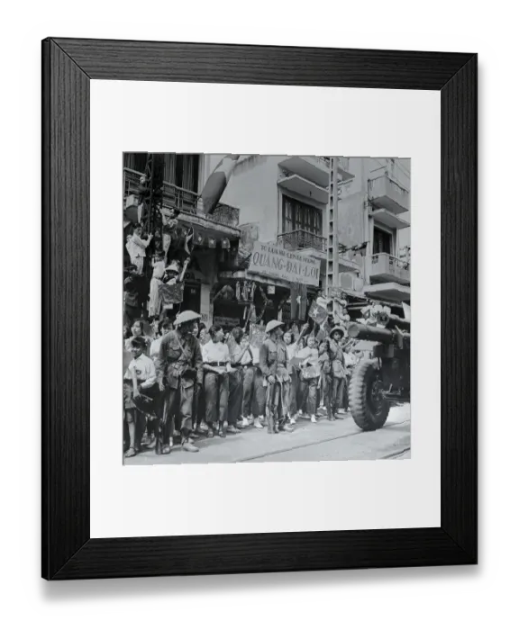 Framed Print : Children in Hanoi Waving Communist Flags Framed Print : Children in Hanoi Waving Communist Flags