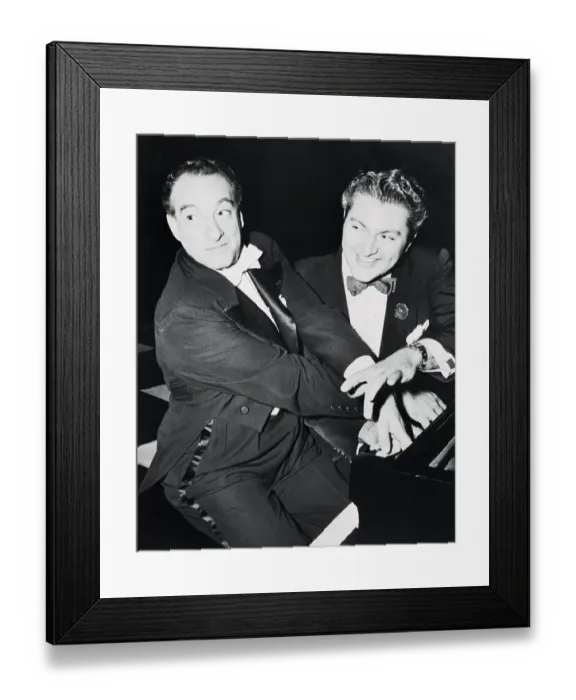 Framed Print : Liberace Playing Piano With Victor Borge Framed Print : Liberace Playing Piano With Victor Borge