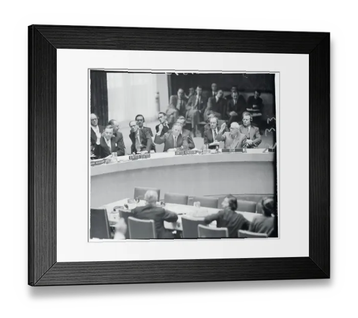 Framed Print : United Nations Delegates Voting