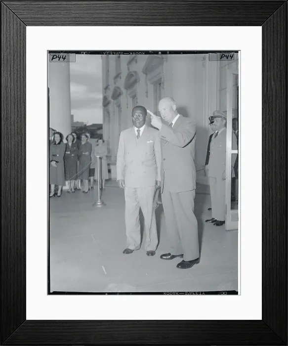 Framed Print : President Eisenhower Talking With William Tubman Framed Print : President Eisenhower Talking With William Tubman