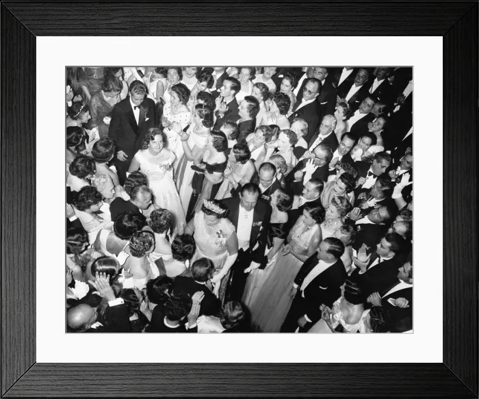Framed Print : Top View of Guests at a Ball Framed Print : Top View of Guests at a Ball