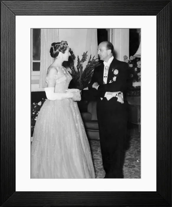 Framed Print : King Umberto Speaking With Maria Theresa de Braganca Framed Print : King Umberto Speaking With Maria Theresa de Braganca