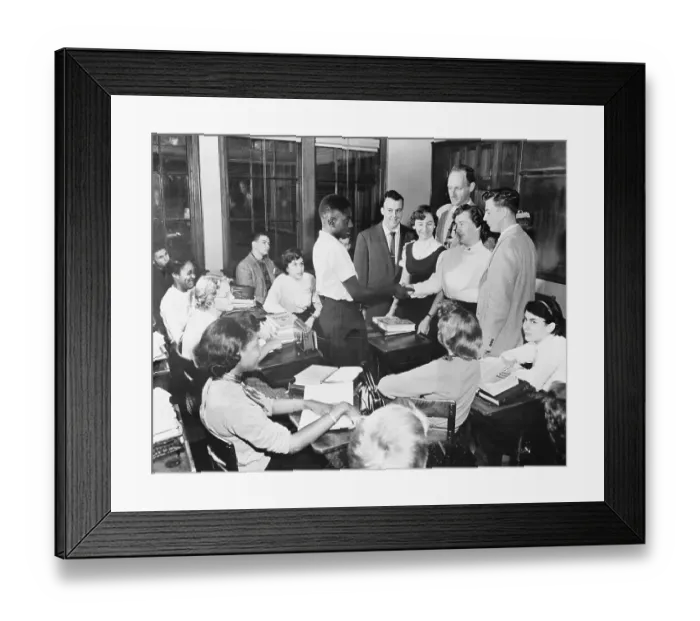 Framed Print : Carole Peters Shaking Hands With Paul Shipp Framed Print : Carole Peters Shaking Hands With Paul Shipp
