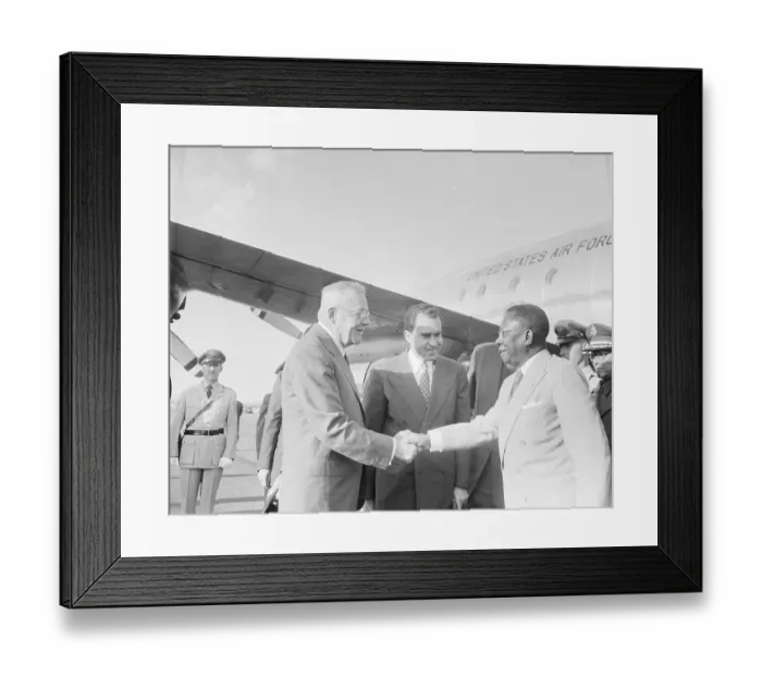Framed Print : John Foster Dulles Shaking Hands With William Tubman Framed Print : John Foster Dulles Shaking Hands With William Tubman