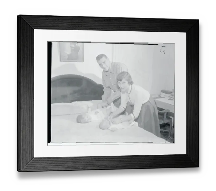 Framed Print : Portrait of Alan Ameche and His Family Framed Print : Portrait of Alan Ameche and His Family