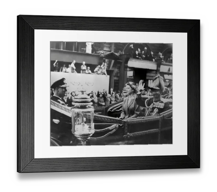 Framed Print : Haile Selassie Waving to Crowds Framed Print : Haile Selassie Waving to Crowds