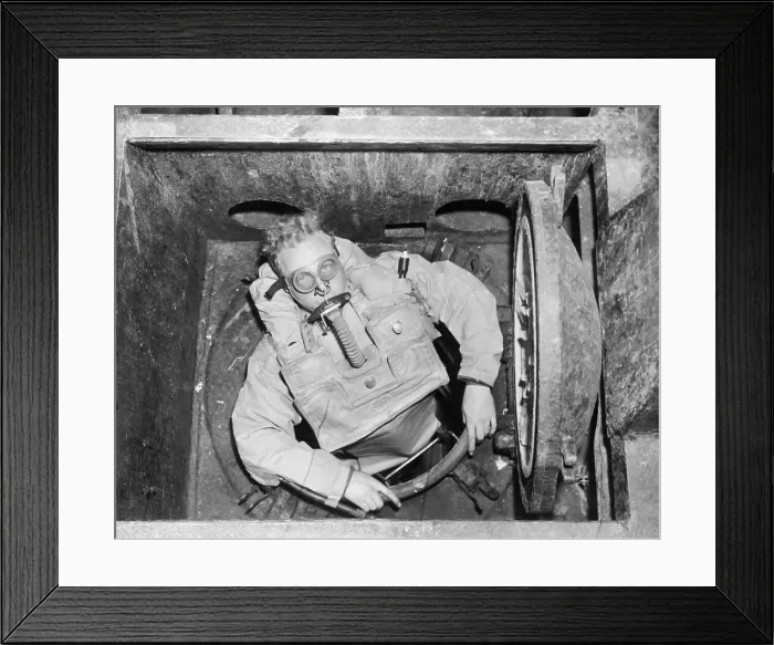 Framed Print : Officer Entering a Submarine Escape Hatch Framed Print : Officer Entering a Submarine Escape Hatch