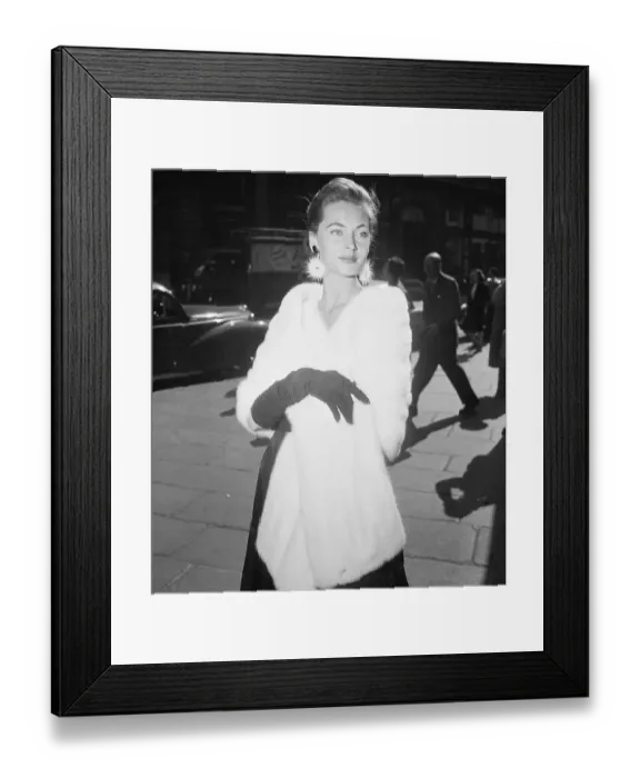 Framed Print : Woman Wearing Mink Fur Coat Framed Print : Woman Wearing Mink Fur Coat