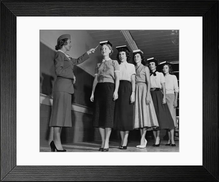 Framed Print : Sally Lepper Instructing Student in Poise