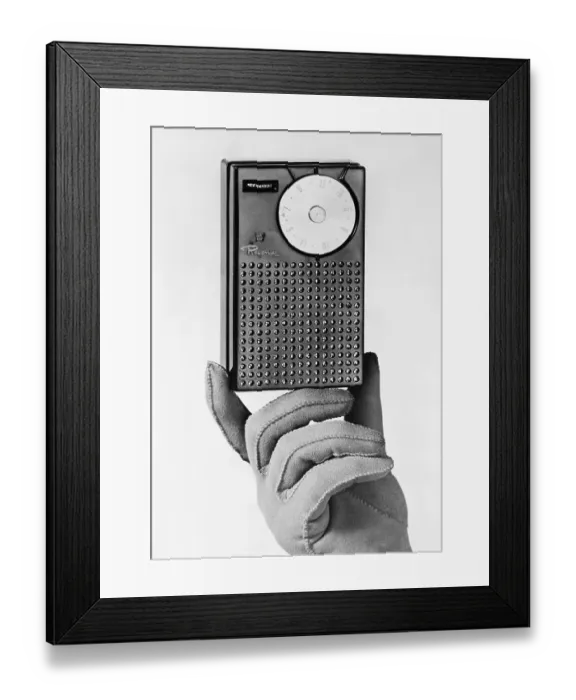 Framed Print : The Regency Pocket Size Radio