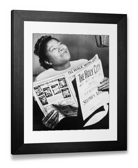 Framed Print : Gospel Singer Mahalia Jackson Framed Print : Gospel Singer Mahalia Jackson