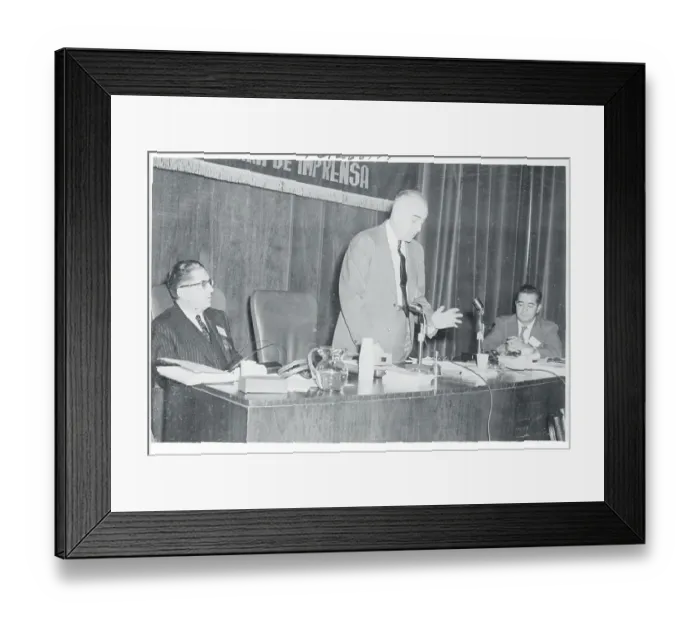 Framed Print : Alberto Gainza Paz Delivering a Speech Framed Print : Alberto Gainza Paz Delivering a Speech