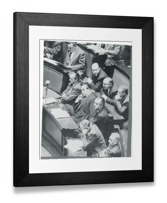 Framed Print : Pierre Mendes-France Sitting With the National Assembly Framed Print : Pierre Mendes-France Sitting With the National Assembly
