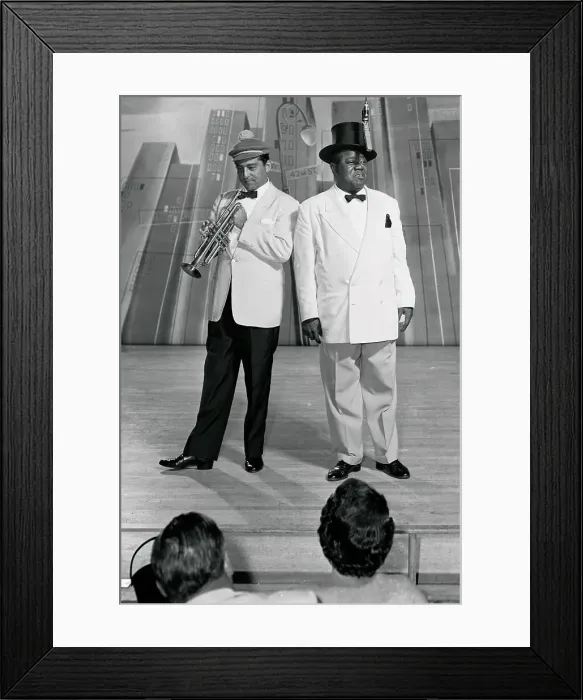 Framed Print : Robert Merrill and Louis Armstrong
