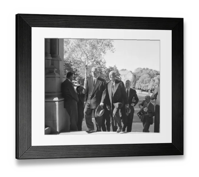 Framed Print : Earl Warren Walking With Colleagues Framed Print : Earl Warren Walking With Colleagues