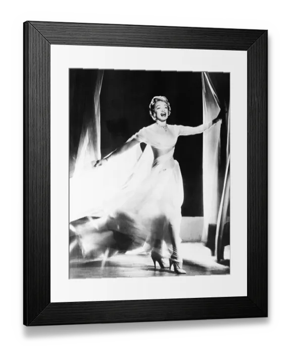 Framed Print : Marlene Dietrich in Flowing Gown