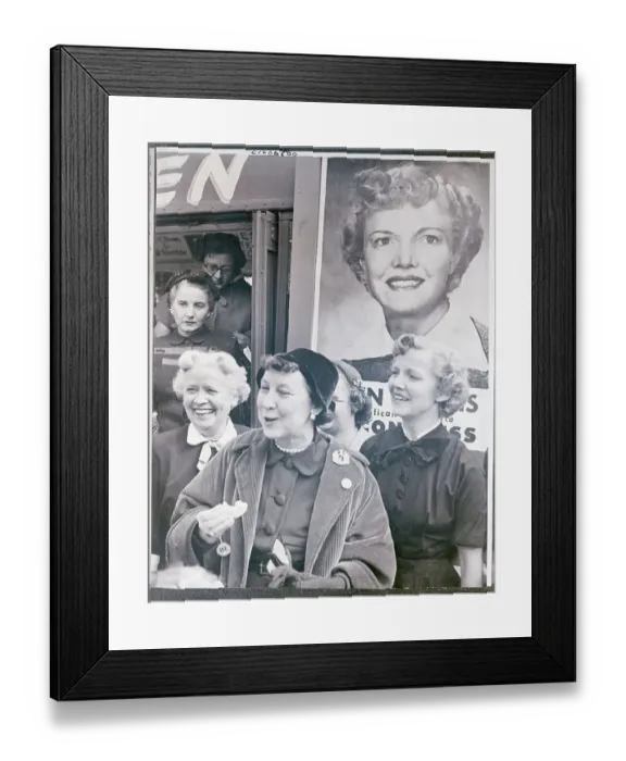 Framed Print : Mamie Eisenhower Eating a Doughnut