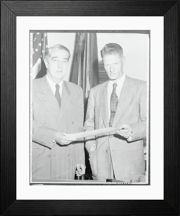 Framed Print : Portrait of Charles Russell and Ernest Brown Framed Print : Portrait of Charles Russell and Ernest Brown
