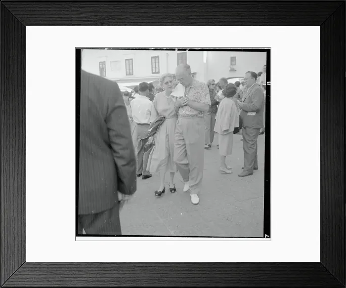 Framed Print : Clare Luce Walking With Her Husband Framed Print : Clare Luce Walking With Her Husband