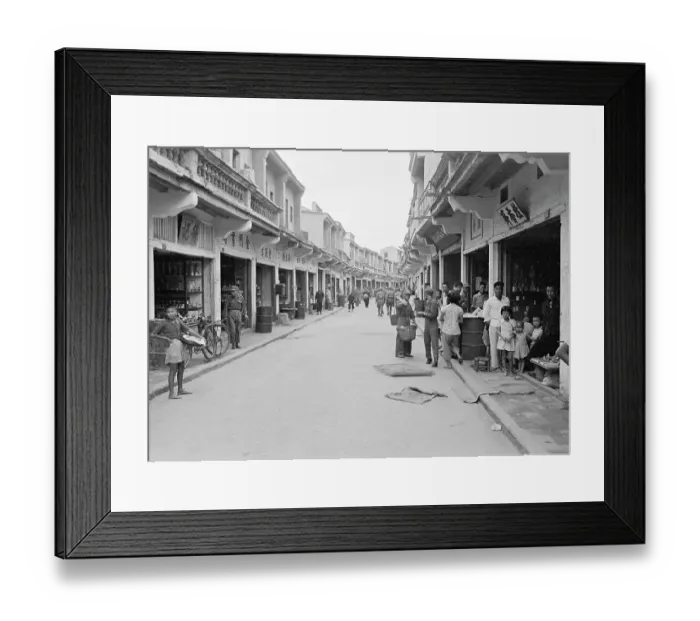 Framed Print : People Walking in the Street Framed Print : People Walking in the Street