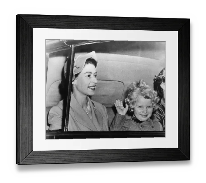 Framed Print : Princess Anne Waving Framed Print : Princess Anne Waving