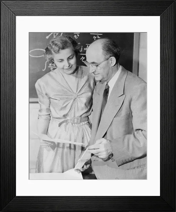 Framed Print : Portrait of Enrico Fermi with His Wife Framed Print : Portrait of Enrico Fermi with His Wife