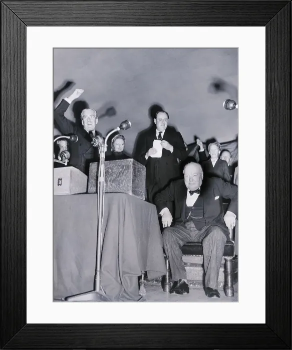 Framed Print : Anthony Eden Raising His Arm