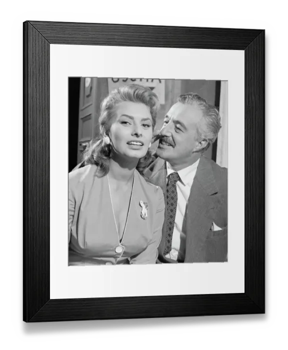 Framed Print : Sophia Loren And Vittorio De Sica Framed Print : Sophia Loren And Vittorio De Sica