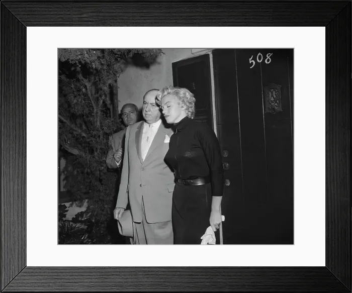 Framed Print : Marilyn Monroe with Attorney Jerry Giesler Framed Print : Marilyn Monroe with Attorney Jerry Giesler