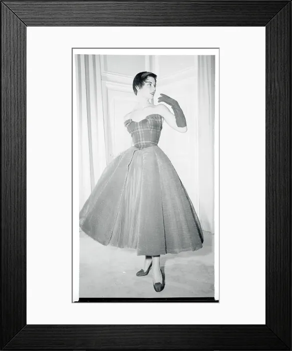Framed Print : Woman Modeling a Dress Framed Print : Woman Modeling a Dress