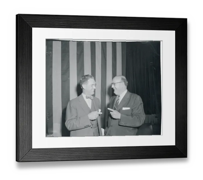 Framed Print : Stephen Mitchell Speaking With Leonard Hall Framed Print : Stephen Mitchell Speaking With Leonard Hall