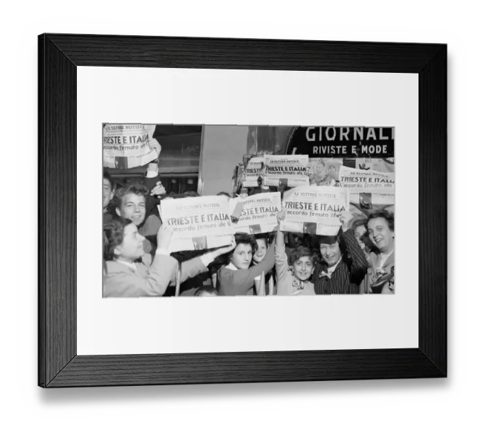 Framed Print : People Holding Aloft Newspapers Framed Print : People Holding Aloft Newspapers