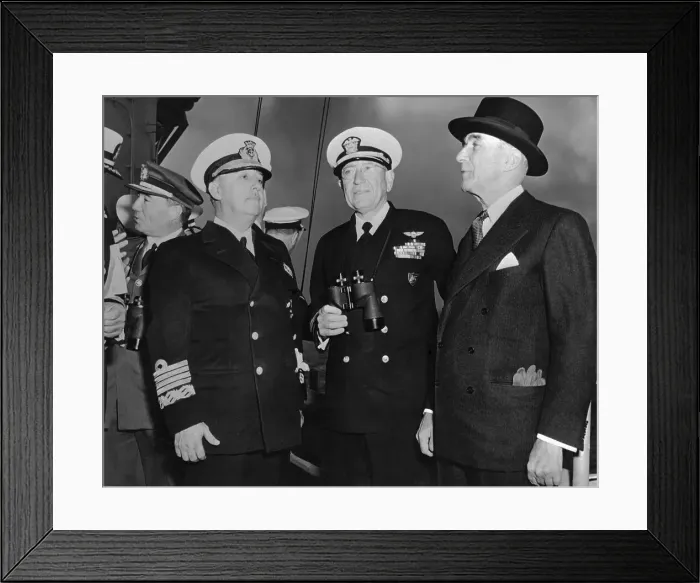 Framed Print : Franco Inspecting Fleet