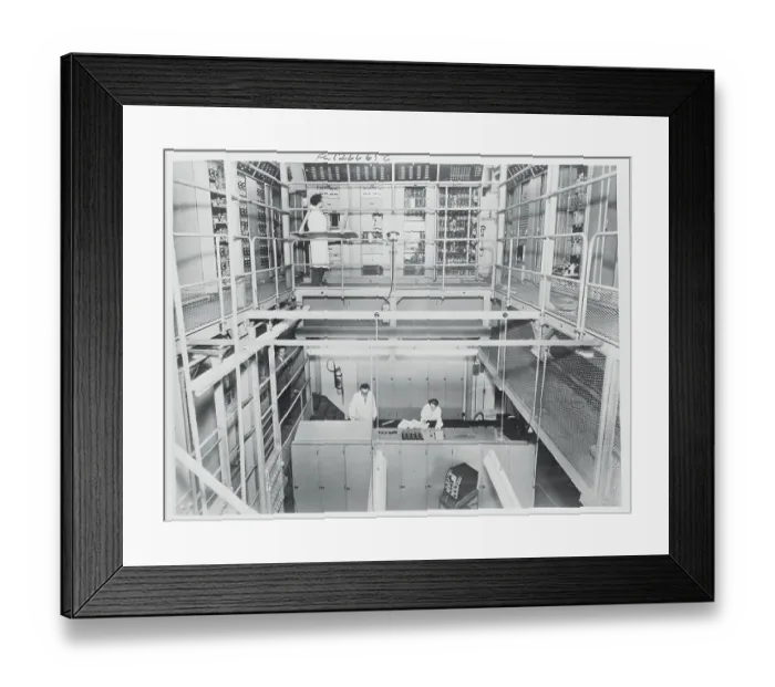 Framed Print : Interior View of a Control Room Framed Print : Interior View of a Control Room