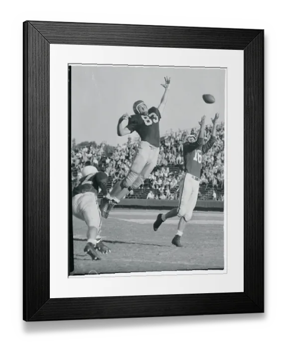Framed Print : James Owen Tying to Intercept a Pass Framed Print : James Owen Tying to Intercept a Pass